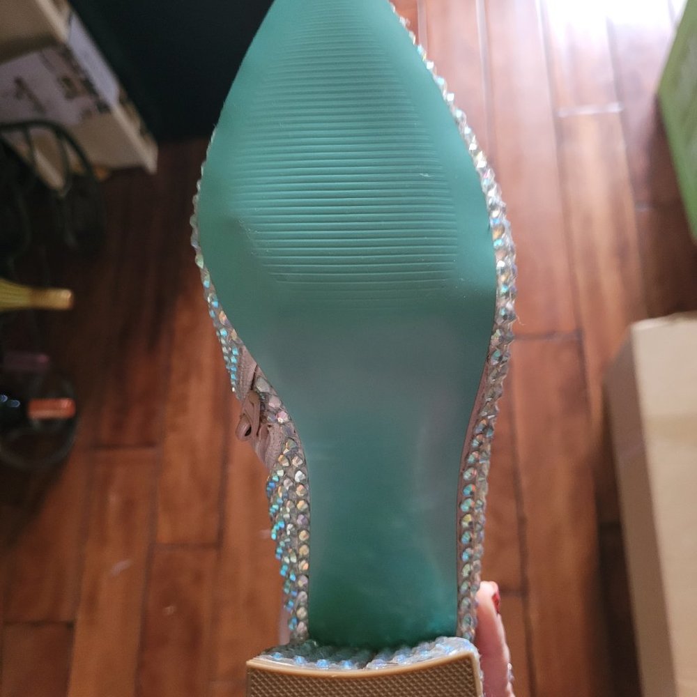 Never worn Betsy Johnson Farrah Knee High Rhinestone Boots - Picture 8 of 9